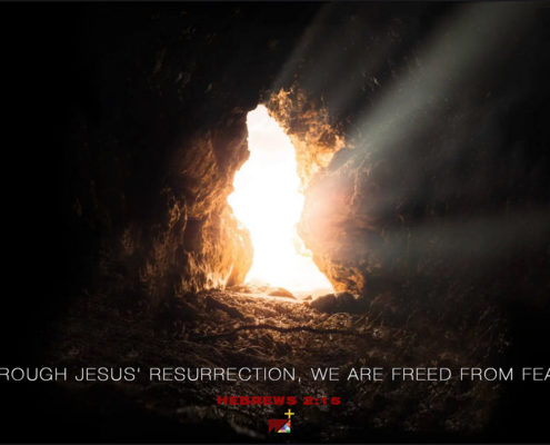 empty tomb with light shinig beyond through jesus resurrection we are freed from fear hebrews 2 15 west angeles church renew your faith blog bishop blake