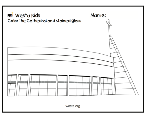 Coloring page for the Cathedral