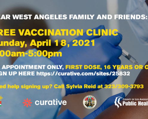 covid19 vaccine clinic april 28 at west angeles click here to learn more